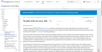 google search central article about backlink quality