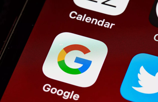 Google logo on smart phone screen